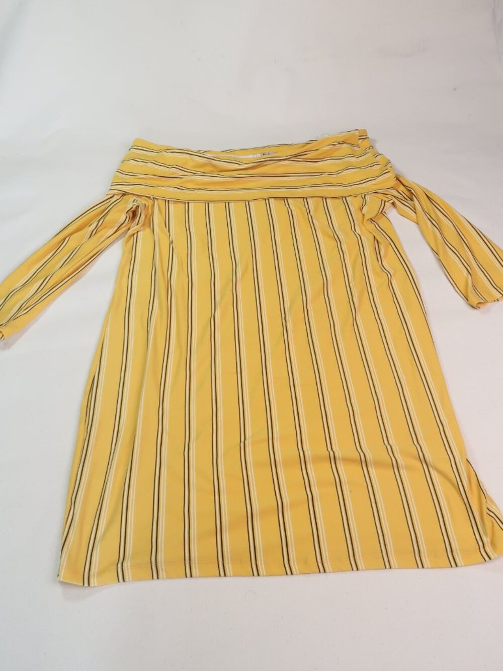J for Justify Yellow Striped Midi Skirt